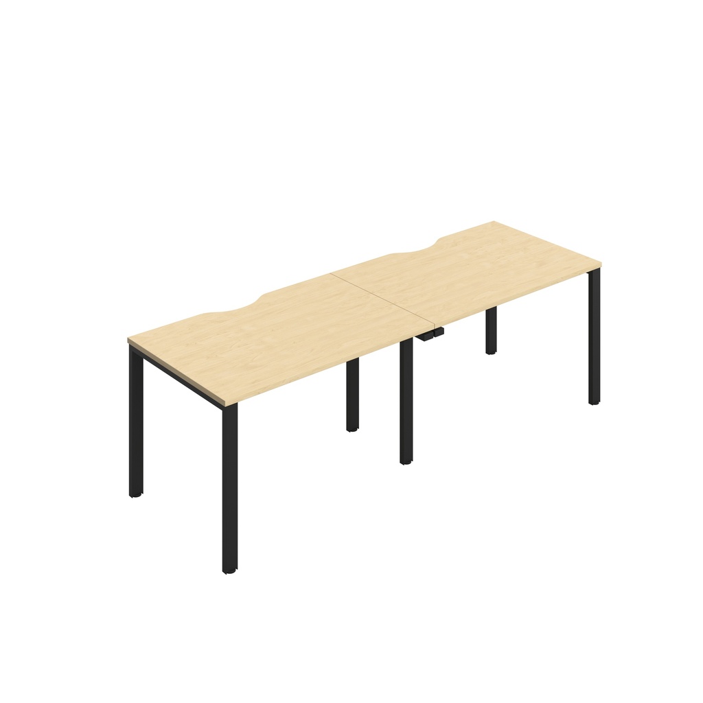 CB Single Bench with Cut Out: 2 Person (FSC) | 1200 x 800 | Maple/Black | 