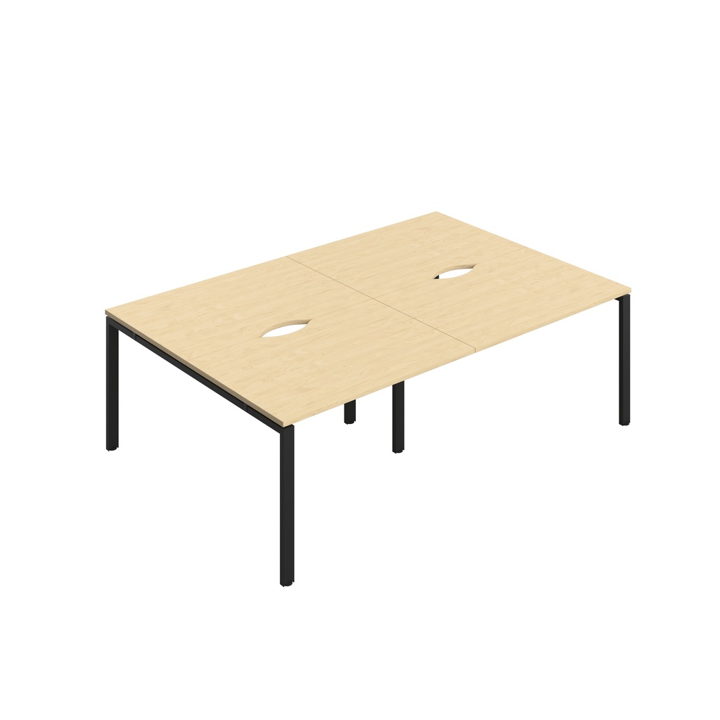 CB Bench with Cut Out: 4 Person (FSC) | 1200 x 800 | Maple/Black | 