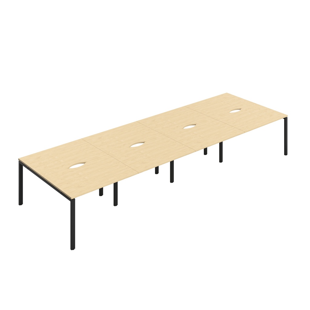 CB Bench with Cut Out: 8 Person (FSC) | 1200 x 800 | Maple/Black | 