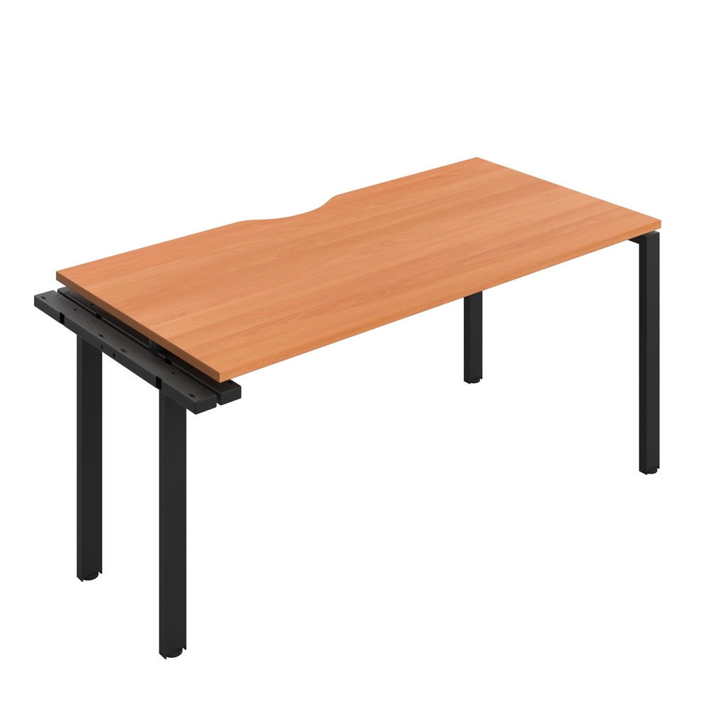 CB Bench Extension with Cut Out: 1 Person (FSC) | 1600 x 800 | Beech/Black | 