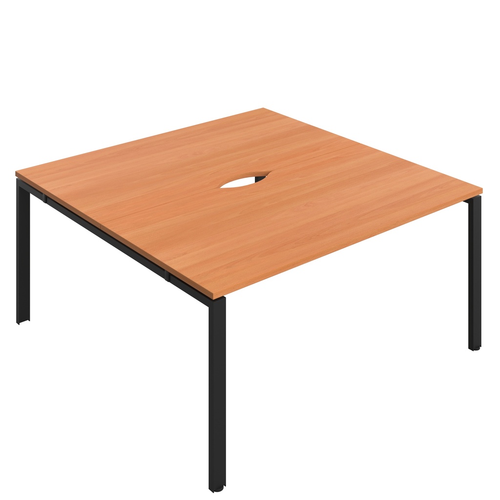 CB Bench with Cut Out: 2 Person (FSC) | 1600 x 800 | Beech/Black | 