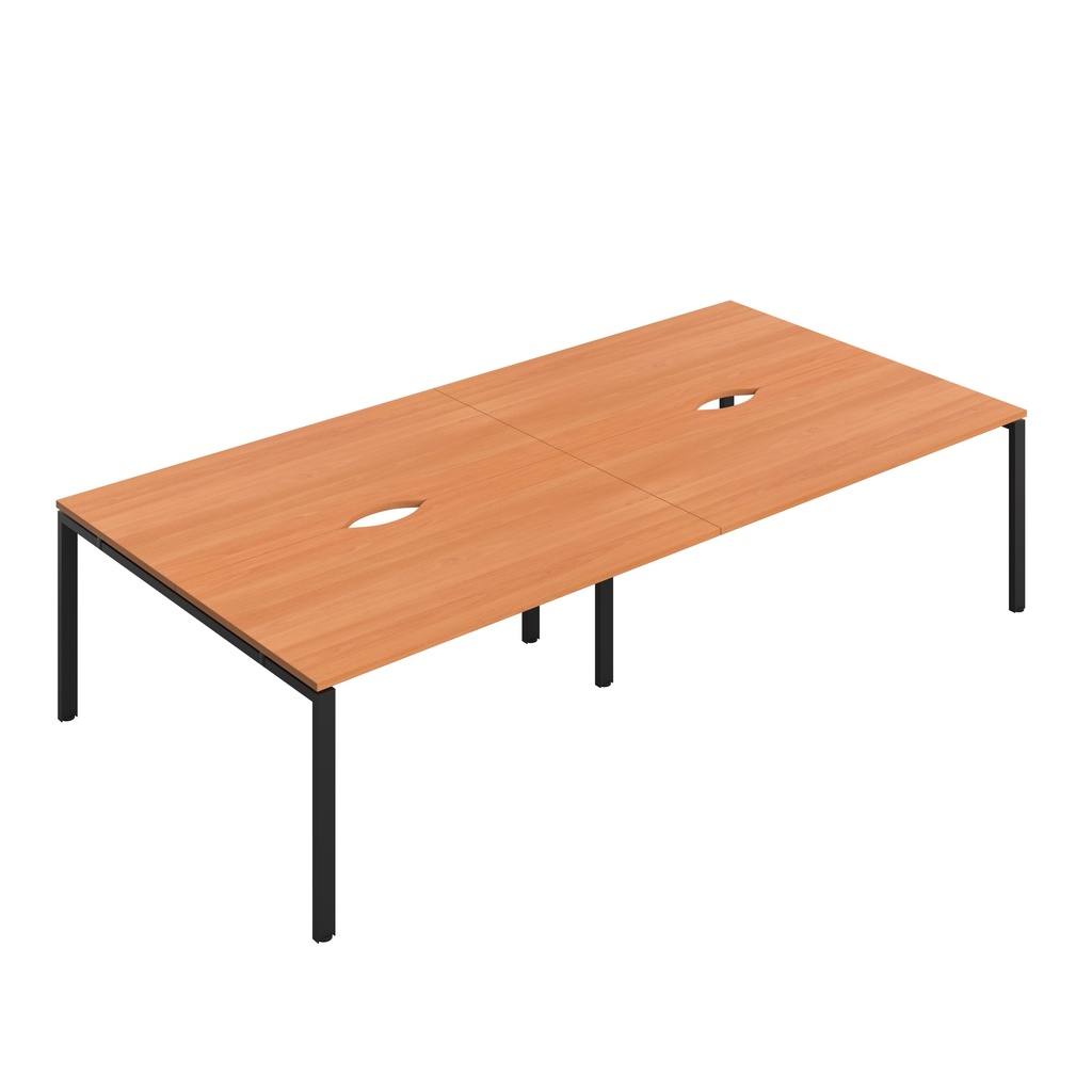 CB Bench with Cut Out: 4 Person (FSC) | 1600 x 800 | Beech/Black | 