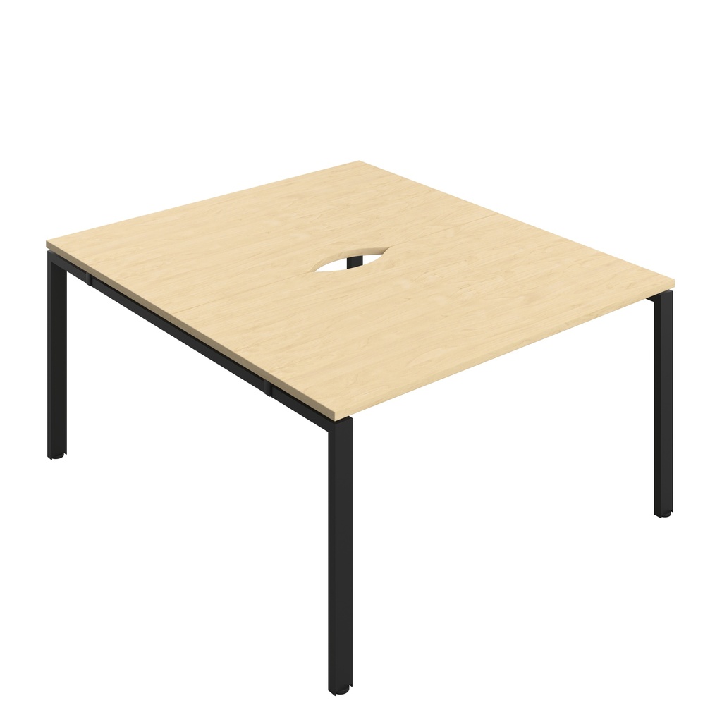 CB Bench with Cut Out: 2 Person (FSC) | 1400 x 800 | Maple/Black | 