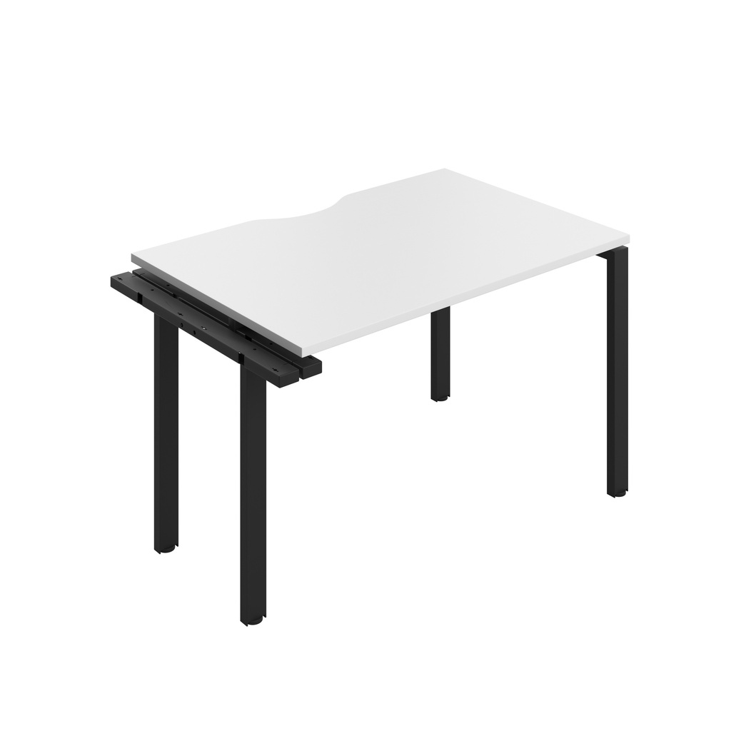 CB Bench Extension with Cut Out: 1 Person (FSC) | 1200 x 800 | White/Black | 