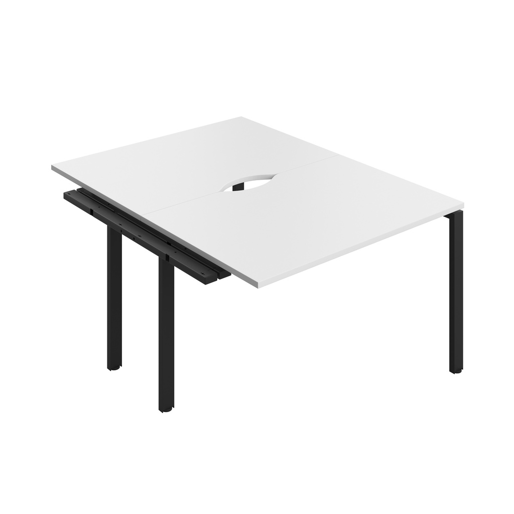 CB Bench Extension with Cut Out: 2 Person (FSC) | 1200 x 800 | White/Black | 