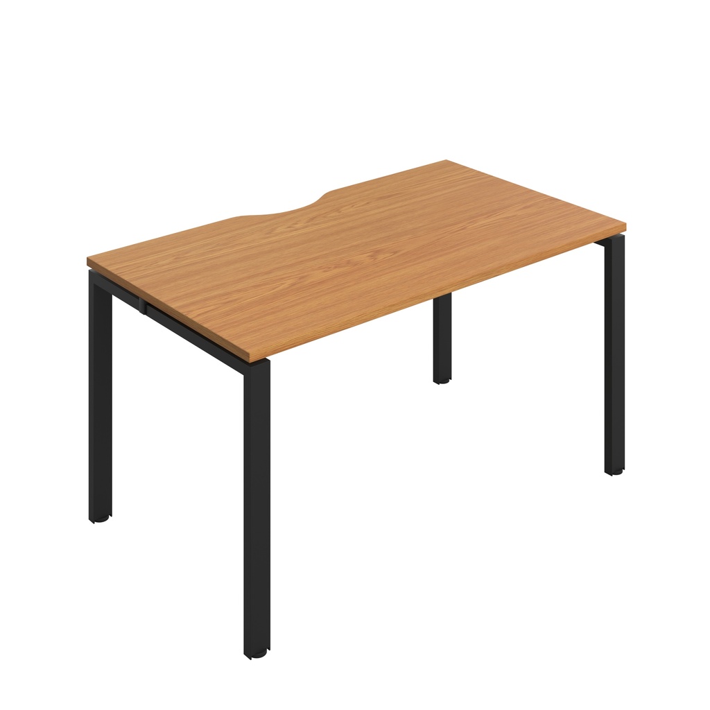 CB Bench with Cut Out: 1 Person (FSC) | 1400 x 800 | Nova Oak/Black | 