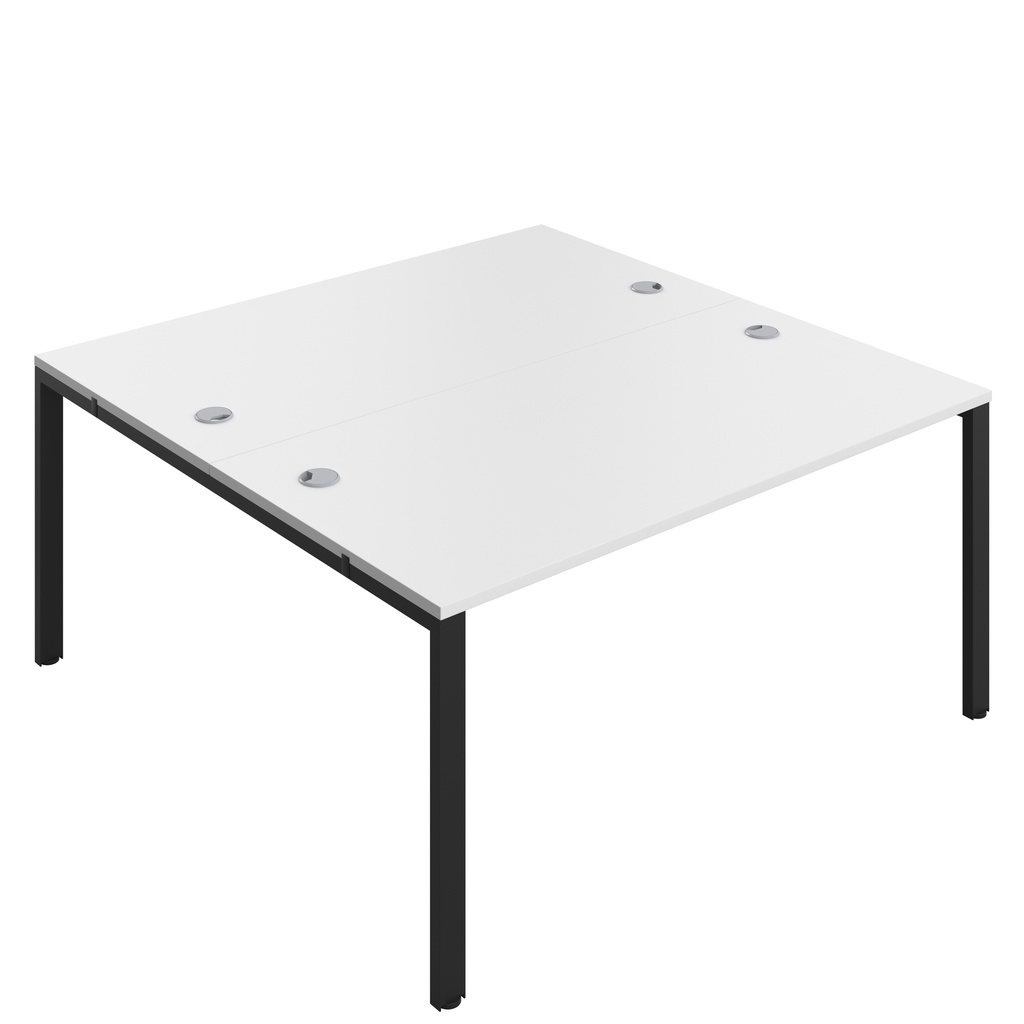 CB Bench with Cable Port: 2 Person (FSC) | 1600 x 800 | White/Black | 