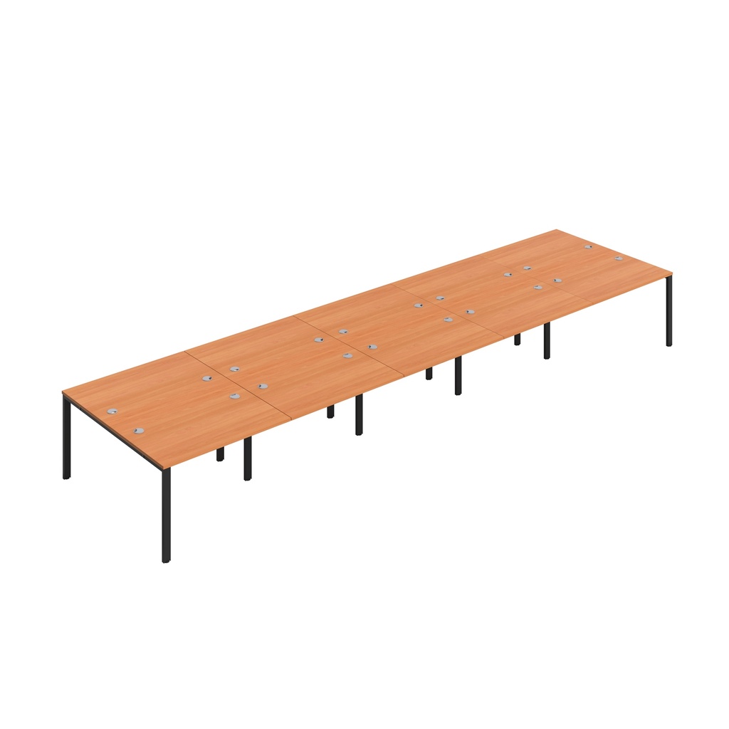 CB Bench with Cable Ports: 10 Person (FSC) | 1200 x 800 | Beech/Black | 