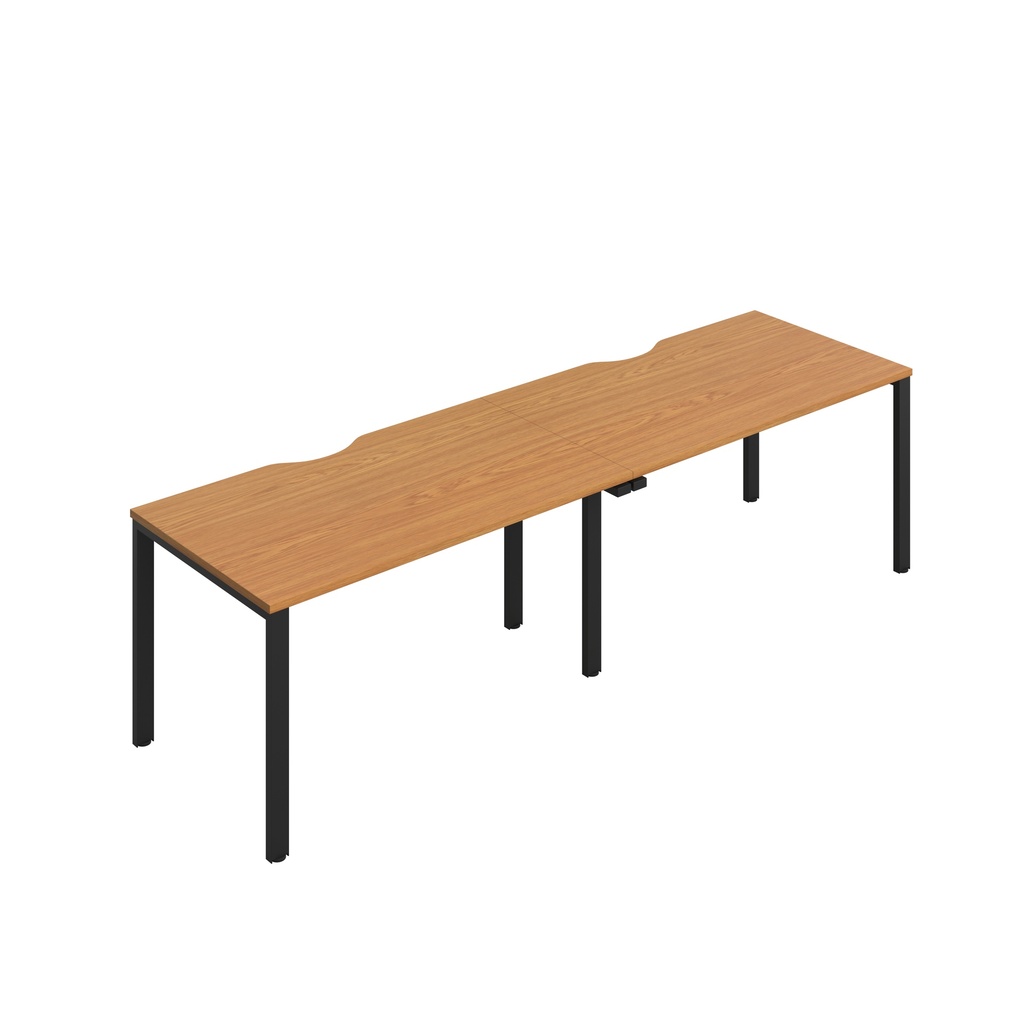 CB Single Bench with Cut Out: 2 Person (FSC) | 1400 x 800 | Nova Oak/Black | 