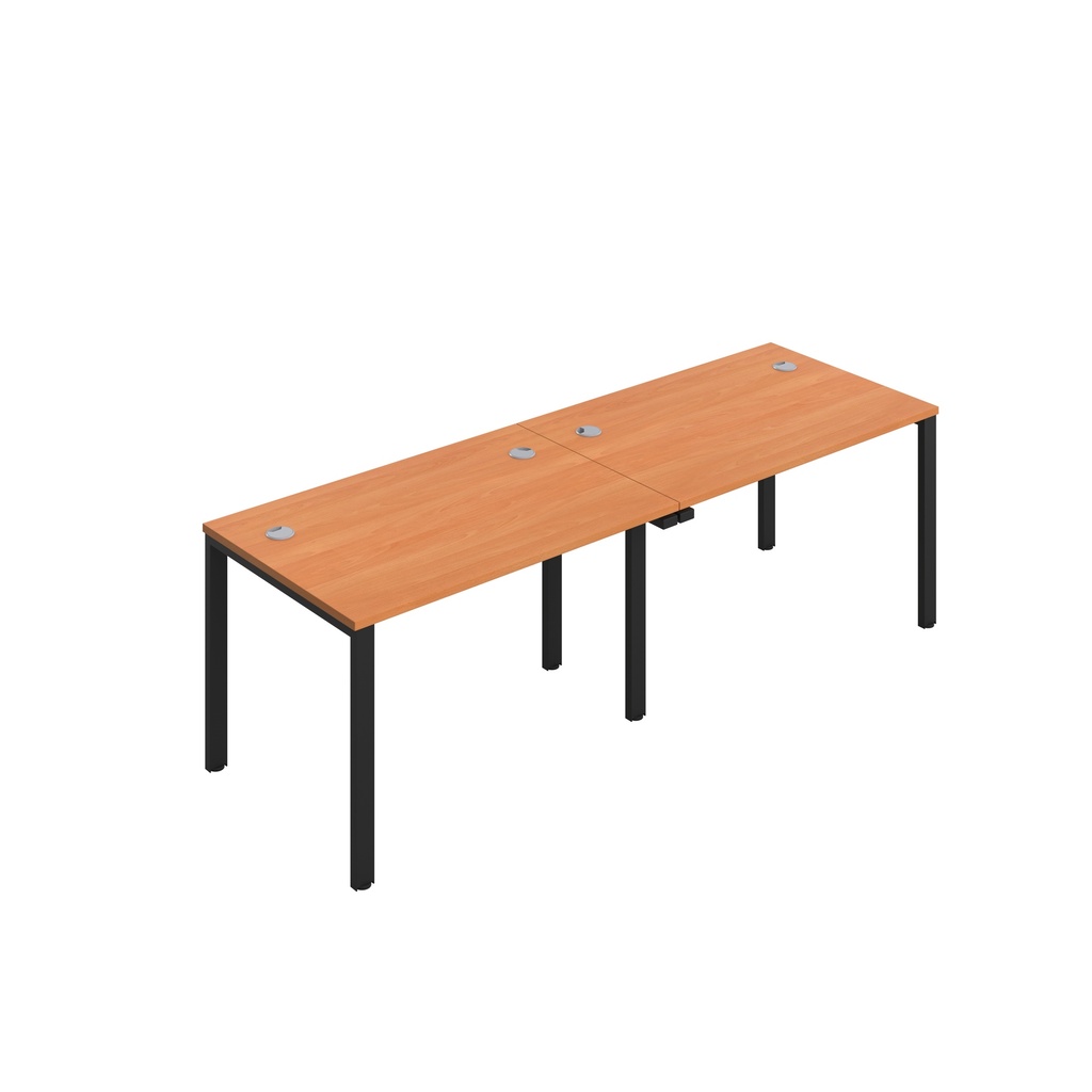 CB Single Bench with Cable Ports: 2 Person (FSC) | 1200 x 800 | Beech/Black | 