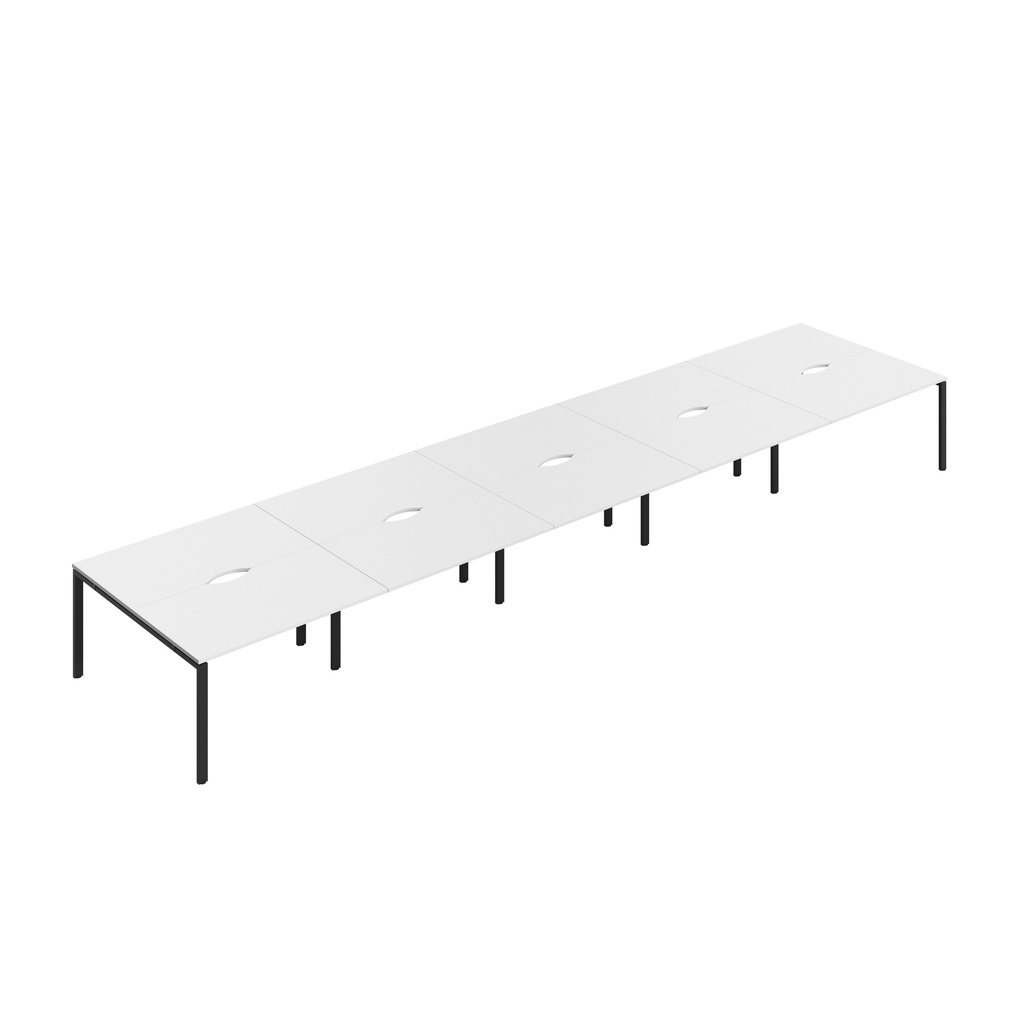 CB Bench with Cut Out: 10 Person (FSC) | 1400 x 800 | White/Black | 