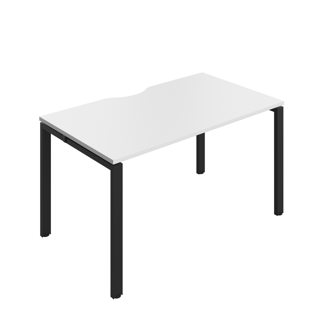 CB Bench with Cut Out: 1 Person (FSC) | 1400 x 800 | White/Black | 