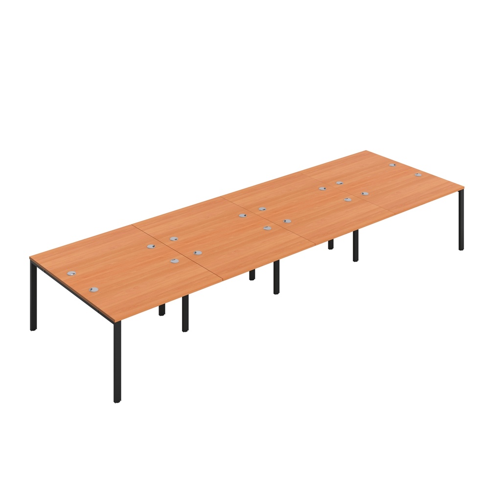 CB Bench with Cable Ports: 8 Person (FSC) | 1200 x 800 | Beech/Black | 