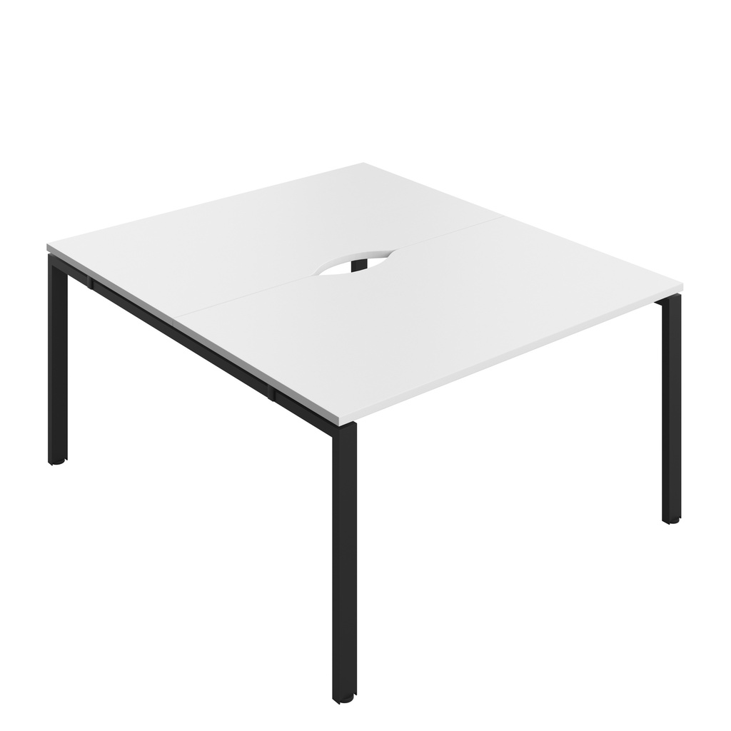 CB Bench with Cut Out: 2 Person (FSC) | 1400 x 800 | White/Black | 