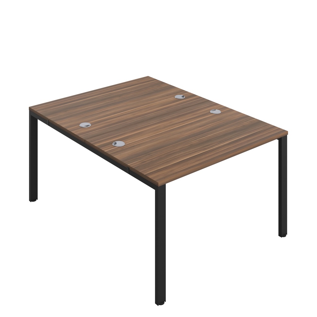 CB Bench with Cable Ports: 2 Person (FSC) | 1200 x 800 | Dark Walnut/Black | 