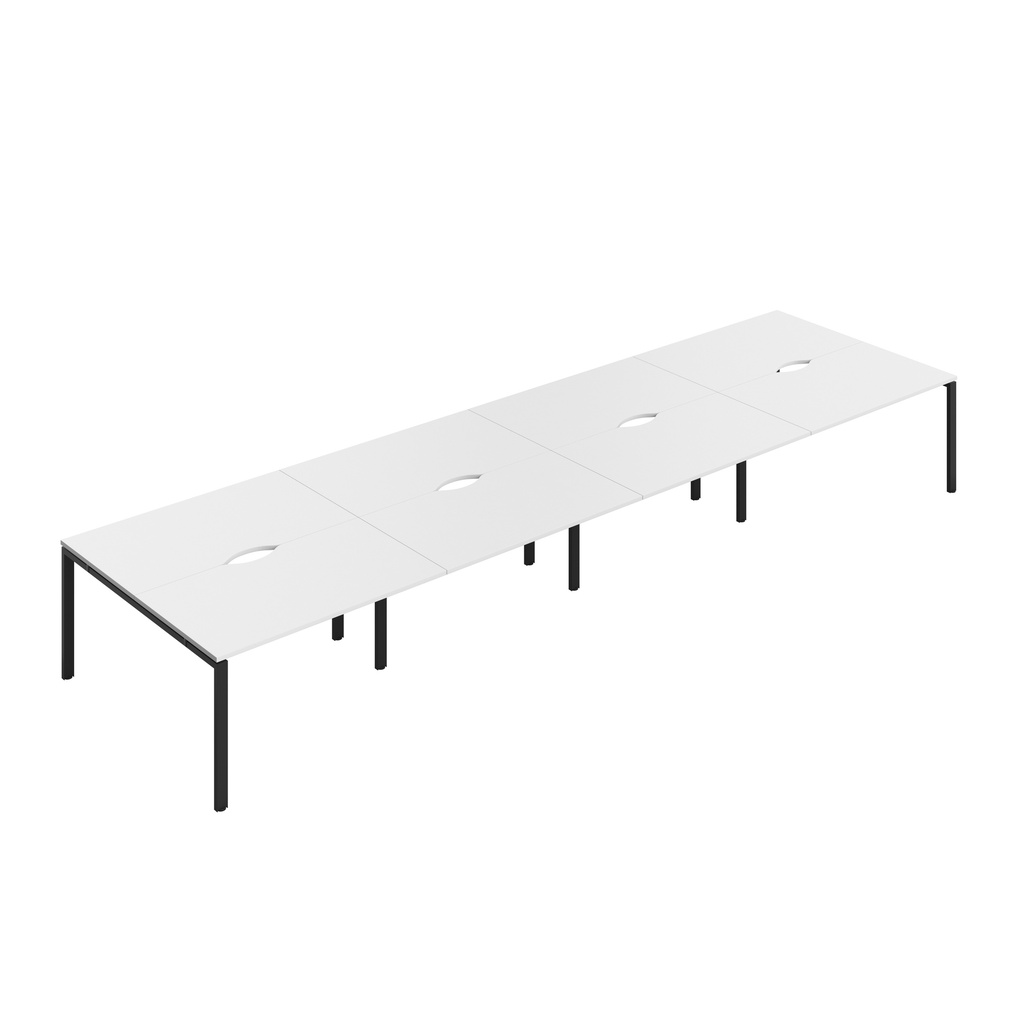 CB Bench with Cut Out: 8 Person (FSC) | 1400 x 800 | White/Black | 