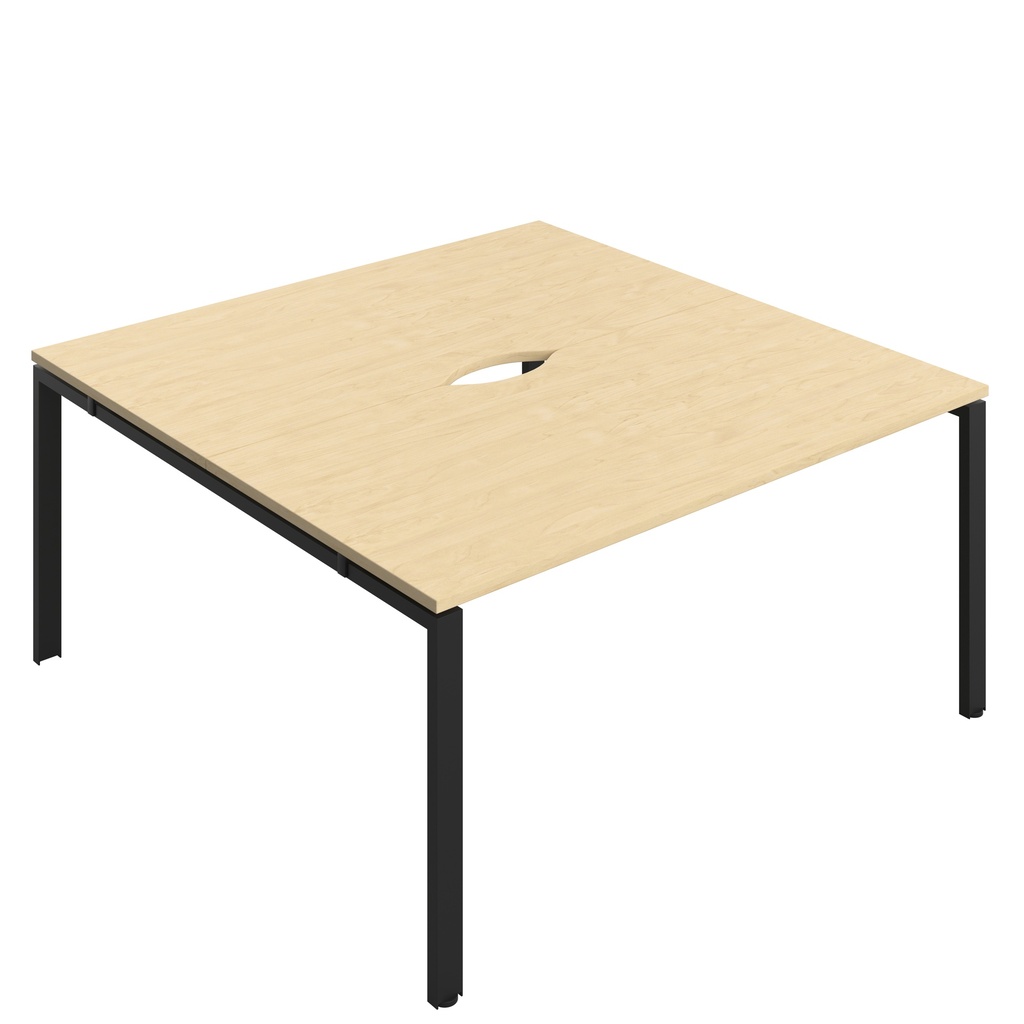 CB Bench with Cut Out: 2 Person (FSC) | 1600 x 800 | Maple/Black | 