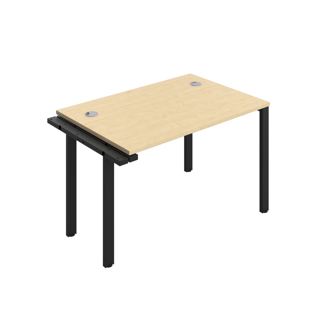 CB Bench Extension with Cable Ports: 1 Person (FSC) | 1200 x 800 | Maple/Black | 