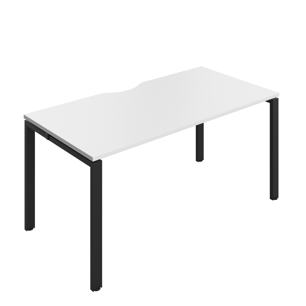 CB Bench with Cut Out: 1 Person (FSC) | 1600 x 800 | White/Black | 