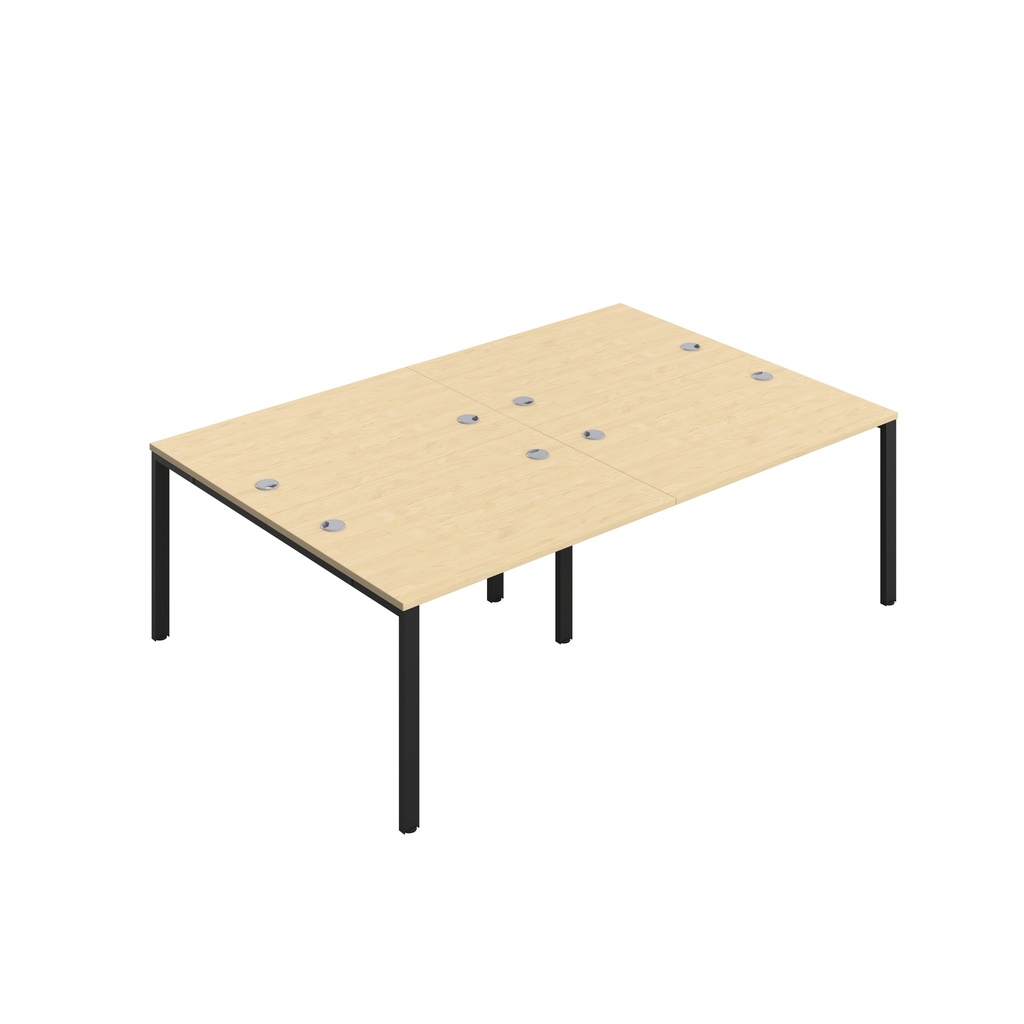 CB Bench with Cable Ports: 4 Person (FSC) | 1200 x 800 | Maple/Black | 