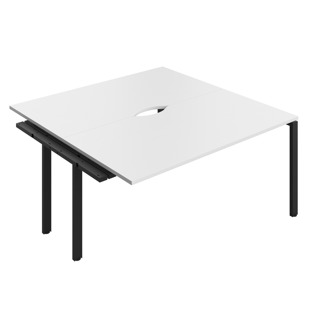 CB Bench Extension with Cut Out: 2 Person (FSC) | 1600 x 800 | White/Black | 