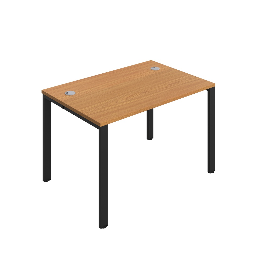 CB Bench with Cable Ports: 1 Person (FSC) | 1200 x 800 | Nova Oak/Black | 