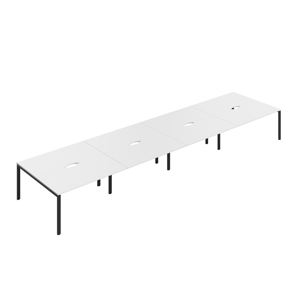 CB Bench with Cut Out: 8 Person (FSC) | 1600 x 800 | White/Black | 