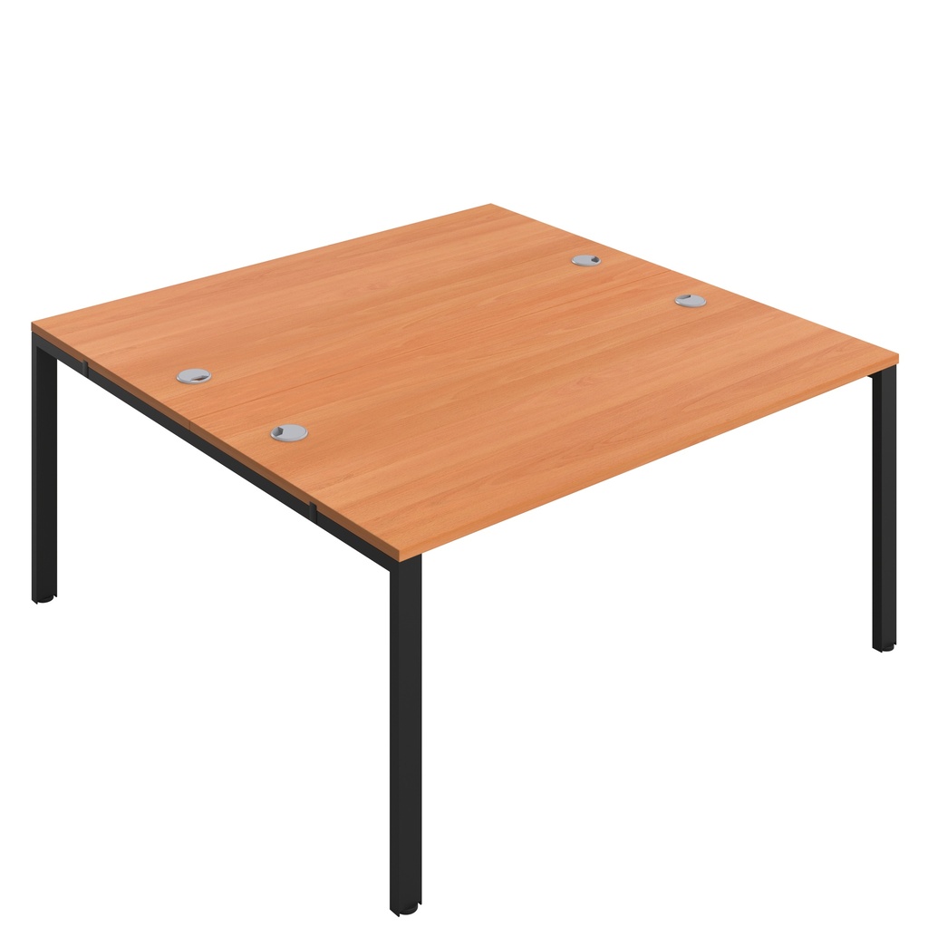 CB Bench with Cable Port: 2 Person (FSC) | 1600 x 800 | Beech/Black | 