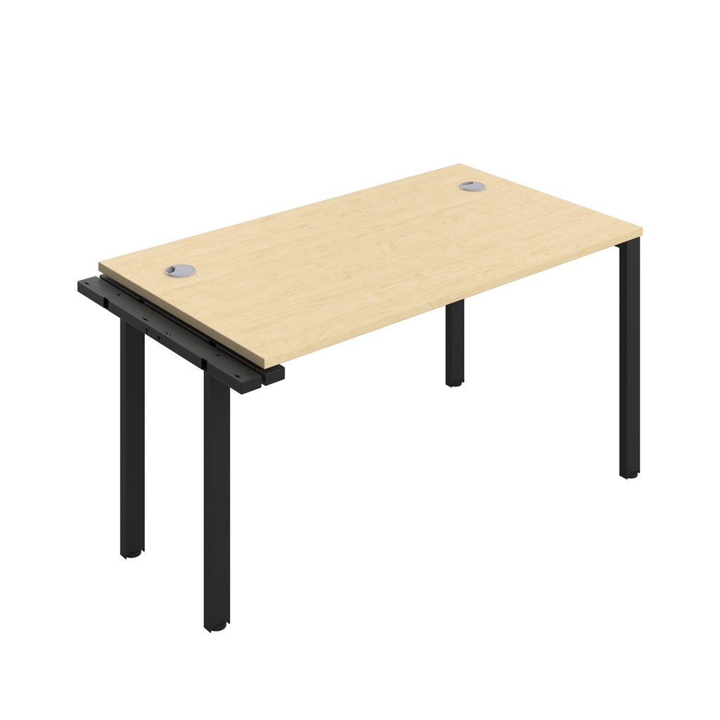 CB Bench Extension with Cable Ports: 1 Person (FSC) | 1400 x 800 | Maple/Black | 