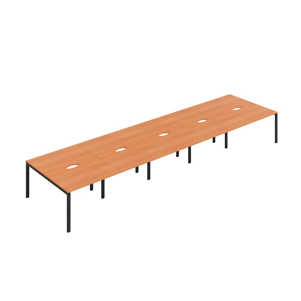 CB Bench with Cut Out: 10 Person (FSC) | 1200 X 800 | Beech/Black | 