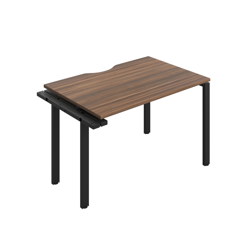 CB Bench Extension with Cut Out: 1 Person (FSC) | 1200 X 800 | Dark Walnut/Black | 