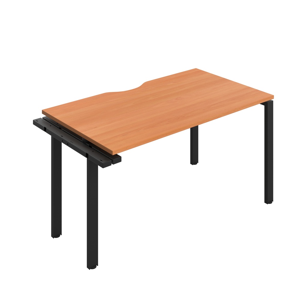 CB Bench Extension with Cut Out: 1 Person (FSC) | 1400 x 800 | Beech/Black | 