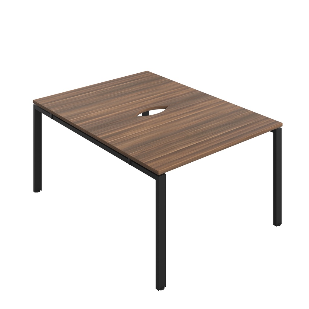 CB Bench with Cut Out: 2 Person (FSC) | 1200 X 800 | Dark Walnut/Black | 