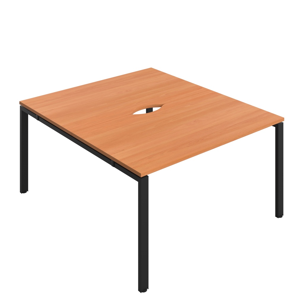 CB Bench with Cut Out: 2 Person (FSC) | 1400 x 800 | Beech/Black | 