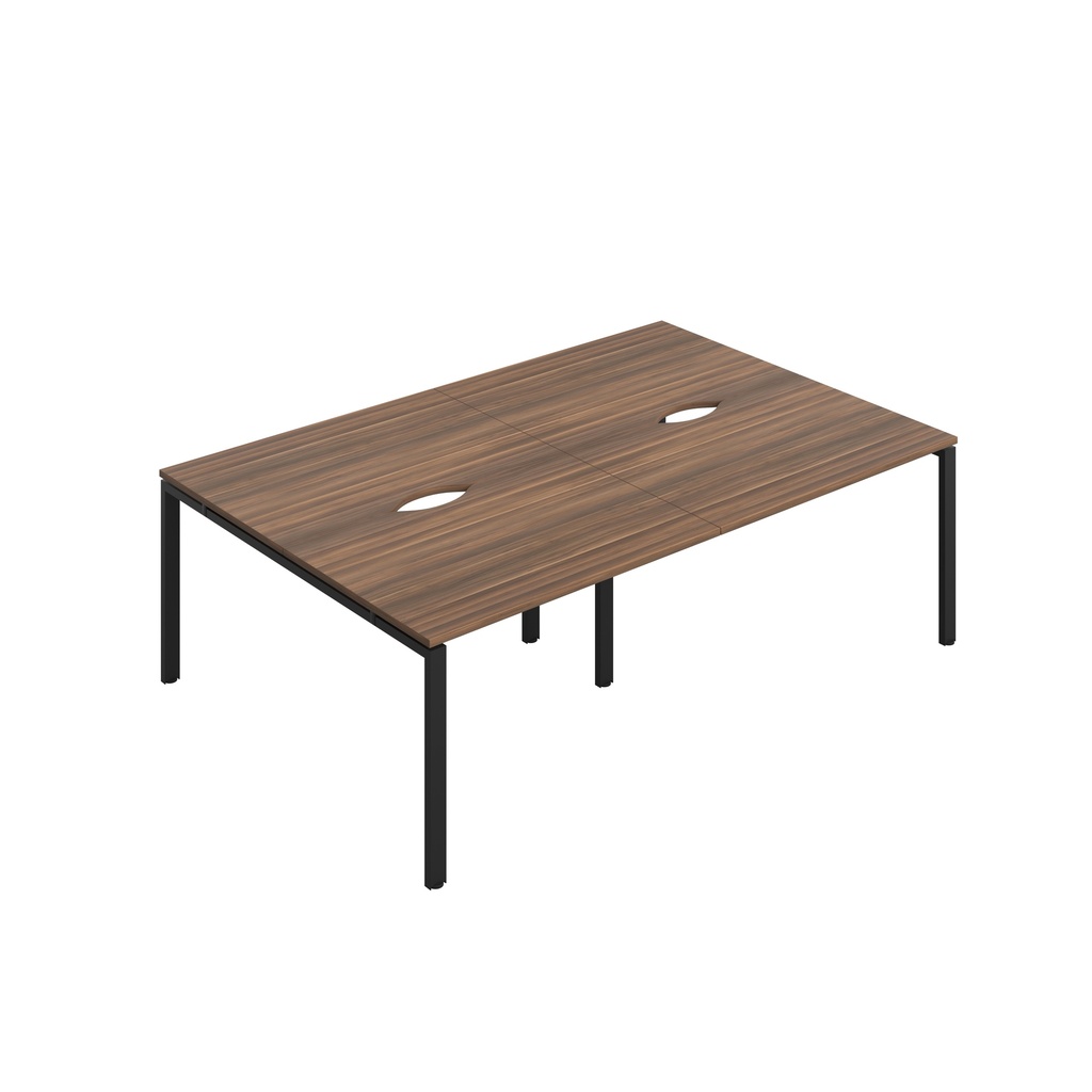 CB Bench with Cut Out: 4 Person (FSC) | 1200 X 800 | Dark Walnut/Black | 