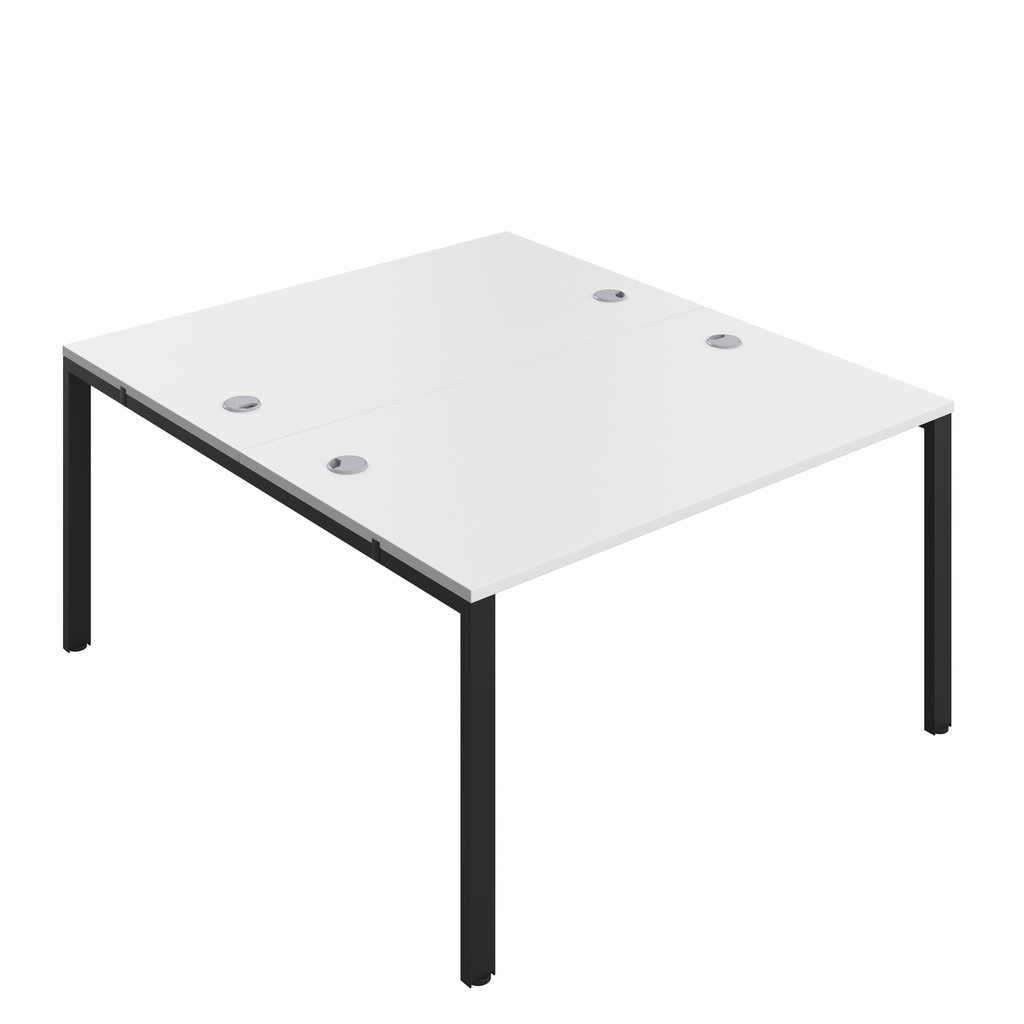 CB Bench with Cable Ports: 2 Person (FSC) | 1400 x 800 | White/Black | 