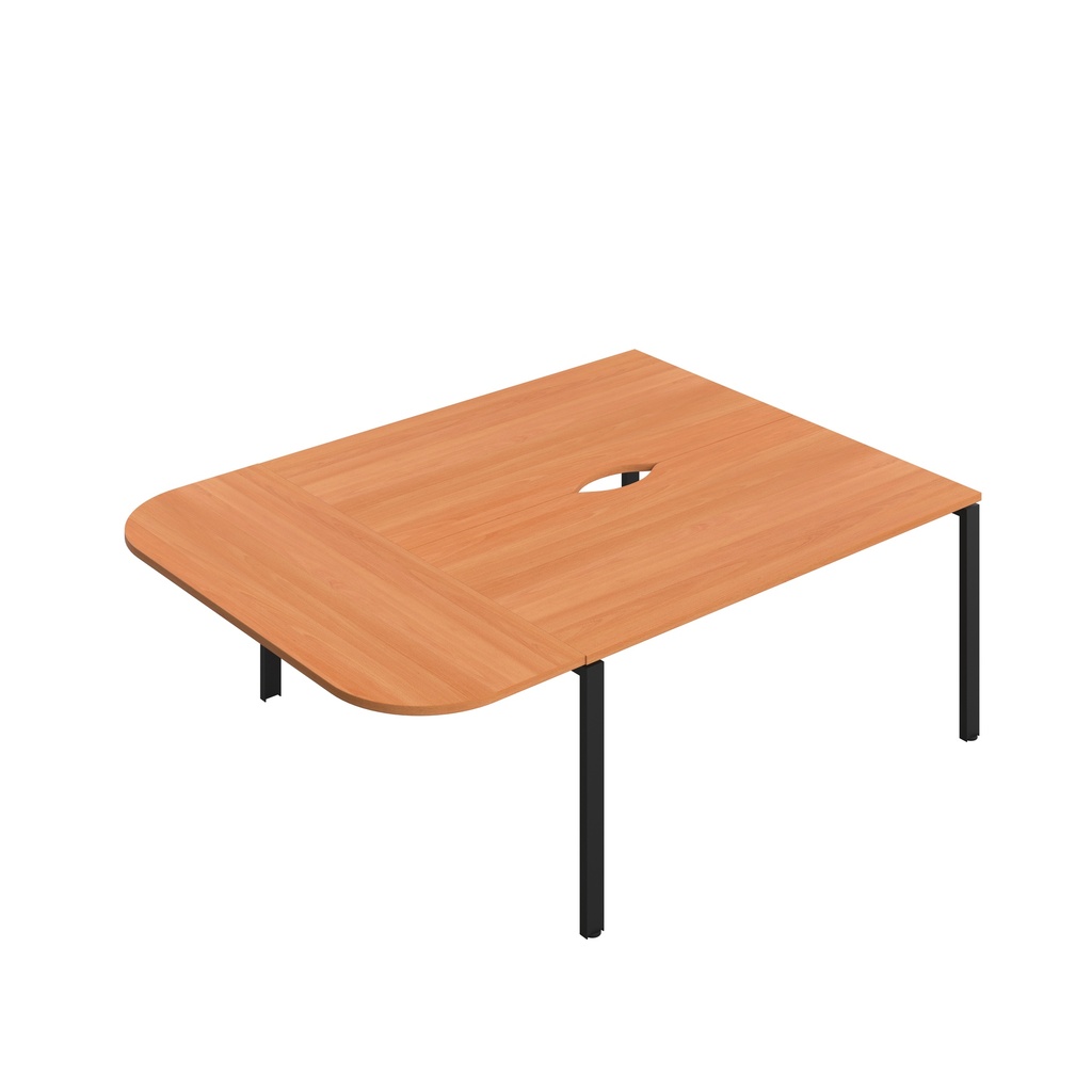 CB Bench with D-End (FSC) | 1600 x 600 | Beech/Black | 