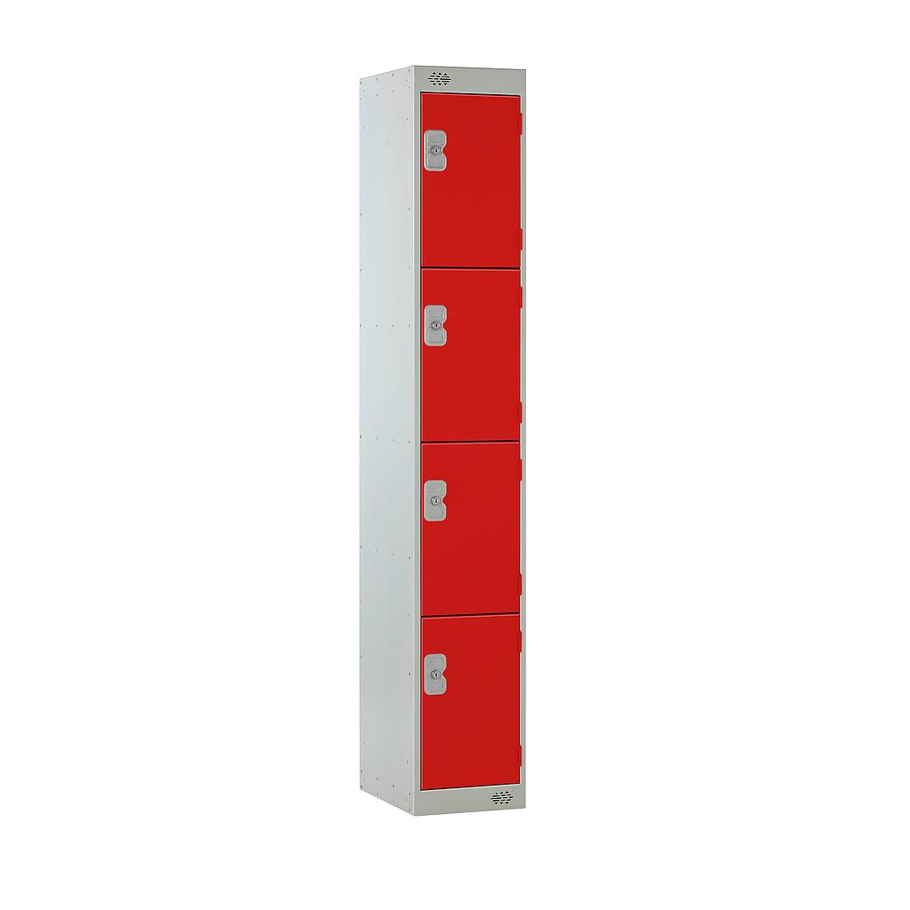 4 Door Locker 300X300X1800 Red Door