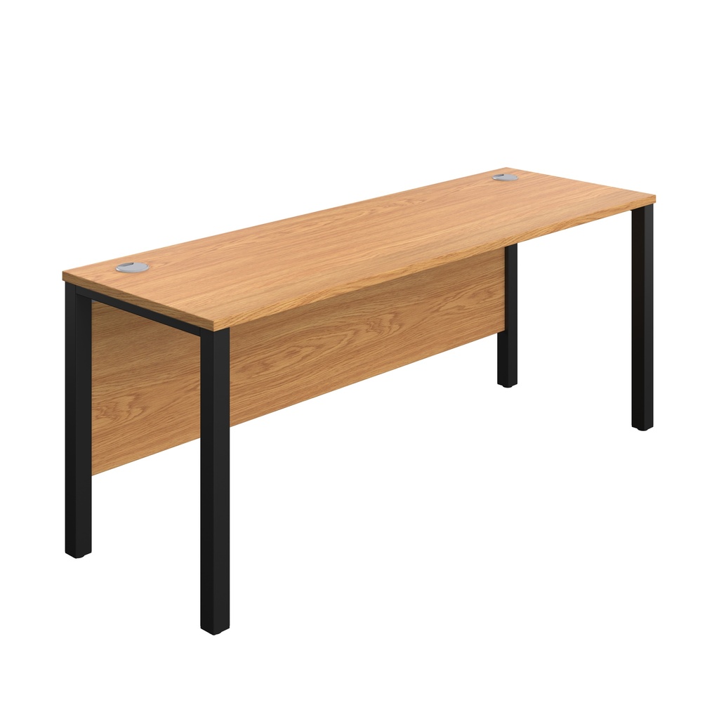 Goal Post Rectangular Desk (FSC) | 1800X600 | Nova Oak/Black | 