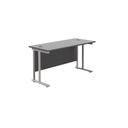 [TWU1260RECBKSV] Twin Upright Rectangular Desk (FSC) (Black, Silver, 1200mm, 600mm)