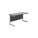 [SU1260RECBKSV] Single Upright Rectangular Desk (FSC) (Black, Silver, 1200mm, 600mm)