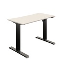 Okoform Heated Single Motor Height Adjustable Desk (FSC) | 1200X600 | White/Black | 