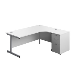 Single Upright Radial Desk & Pedestal Bundle (FSC)