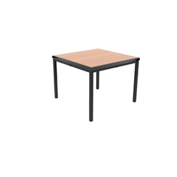 [T-TABLE-6053BE] T-Table Flat Pack Table|600X600X530| Beech/Black