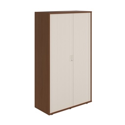 [TK2050STDW] Wooden Side Opening Tambour (FSC) | 2 Metre Tall | Dark Walnut | 