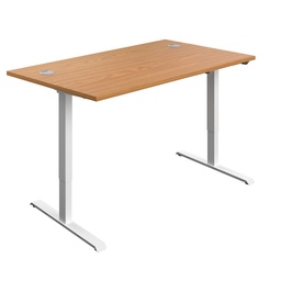 [ECSM1480CPNOWH] Economy Single Motor Sit Stand Desk (FSC) | 1400 X 800 | Nova Oak/White | 