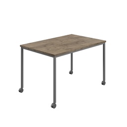 [T-MOBILE-1460ANTGNO] Titan Mobile Rectangular Table (FSC) | 1400 X 600 | Anthracite/Grey Nebraska Oak