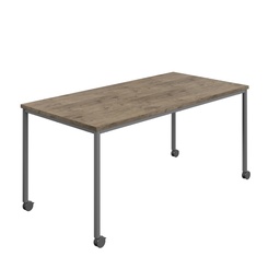 [T-MOBILE-1480ANTGNO] Titan Mobile Rectangular Table (FSC) | 1400 X 800 | Anthracite/Grey Nebraska Oak