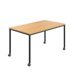 [T-MOBILE-1660BKB] Titan Mobile Rectangular Table (FSC) | 1600 X 600 | Black/Ellmau Beech