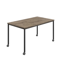 [T-MOBILE-1660BKGNO] Titan Mobile Rectangular Table (FSC) | 1600 X 600 | Black/Grey Nebraska Oak